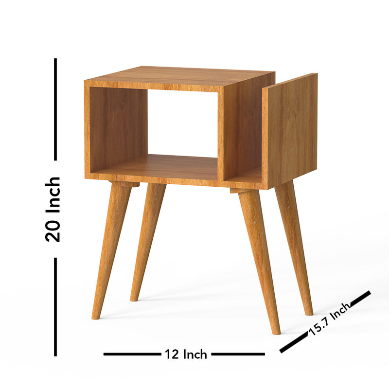 Flavio End Table In oak Finish Side Table