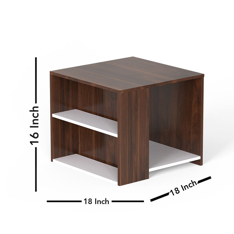 Duo Side Table in Acacia Dark