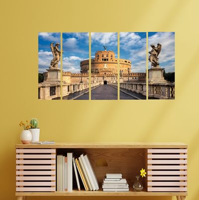 Adrian Park Monument Art Canvas Wall Painting - With 5 Panel