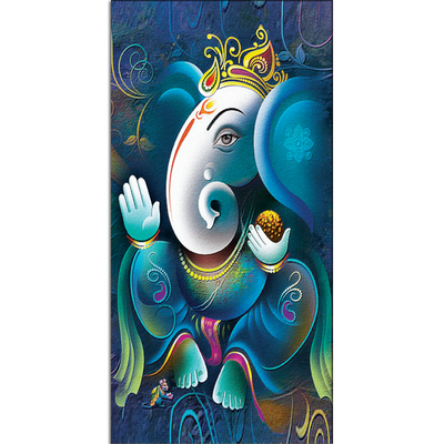 Abstract Art Ganesha Canvas Wall Painting