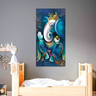 Abstract Art Ganesha Canvas Wall Painting