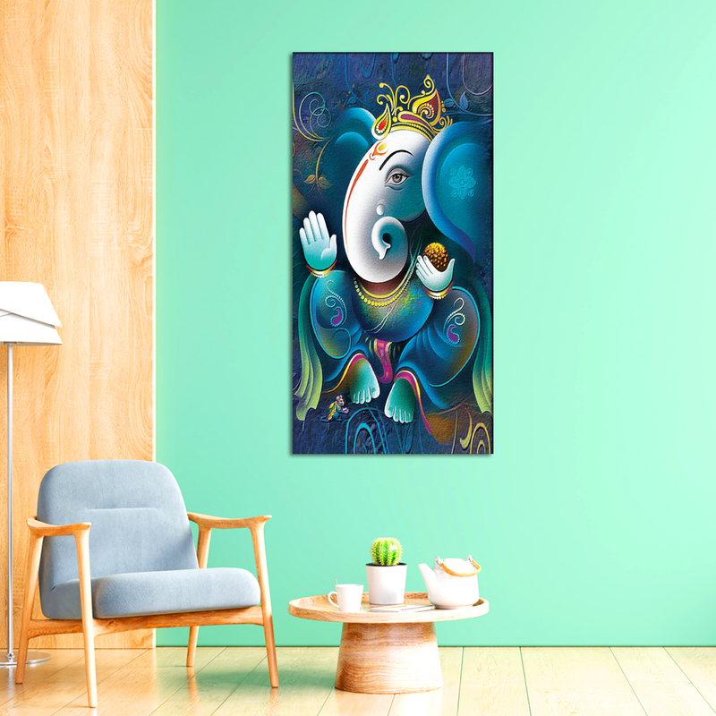 Abstract Art Ganesha Canvas Wall Painting