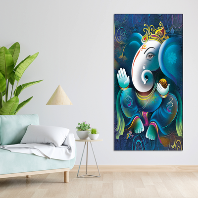 Abstract Art Ganesha Canvas Wall Painting