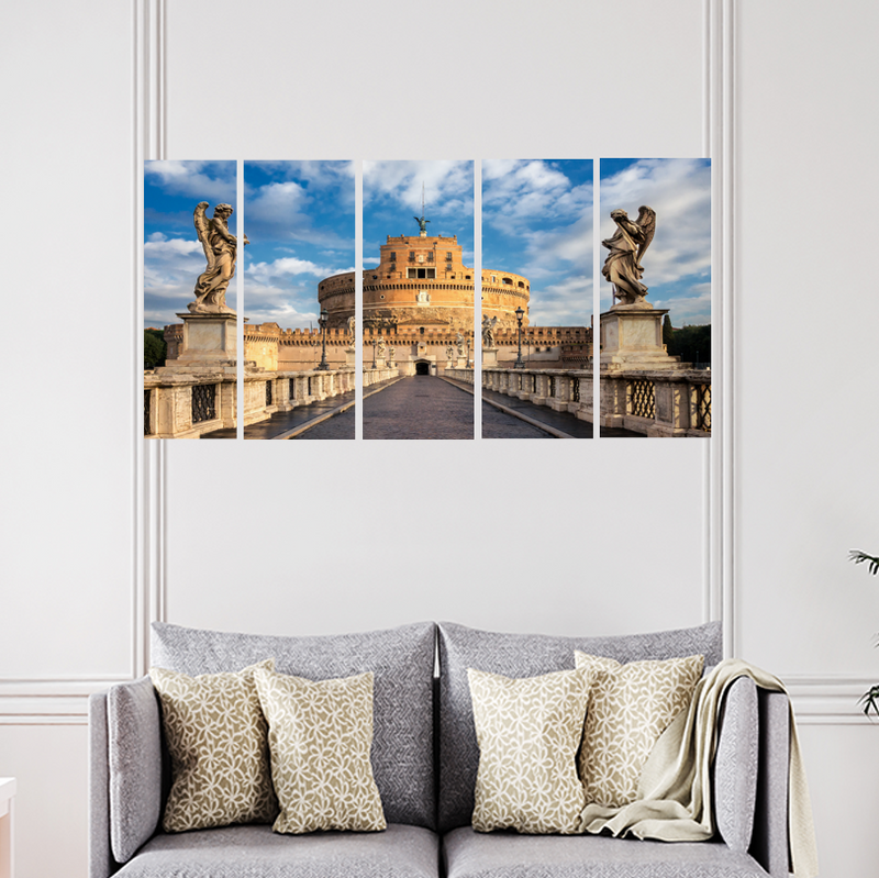 Adrian Park Monument Art Canvas Wall Painting - With 5 Panel