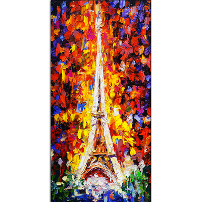 Eiffel Tower Abstract Art Canvas Wall Painting