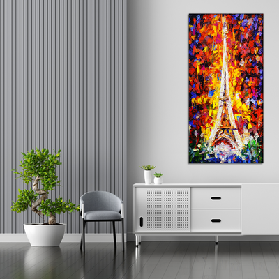 Eiffel Tower Abstract Art Canvas Wall Painting