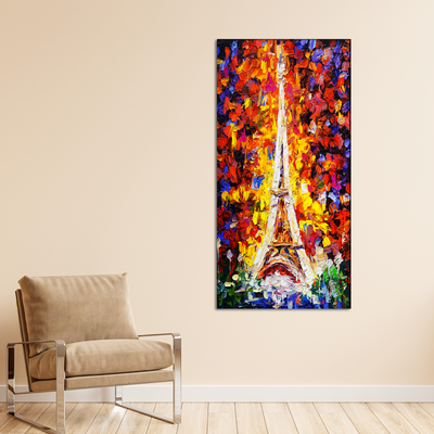 Eiffel Tower Abstract Art Canvas Wall Painting
