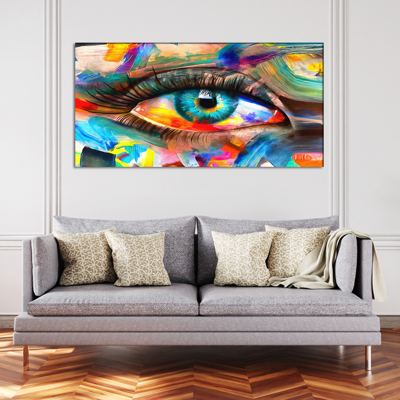 Abstract Colorful Eye Canvas Wall Painting