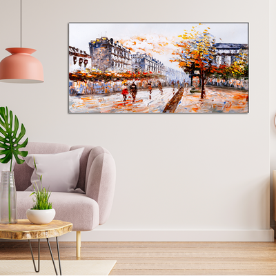 Beautiful City Road Abstract Canvas Wall Painting