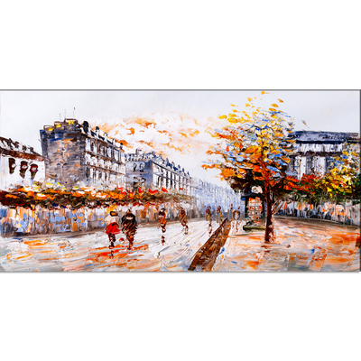 Beautiful City Road Abstract Canvas Wall Painting