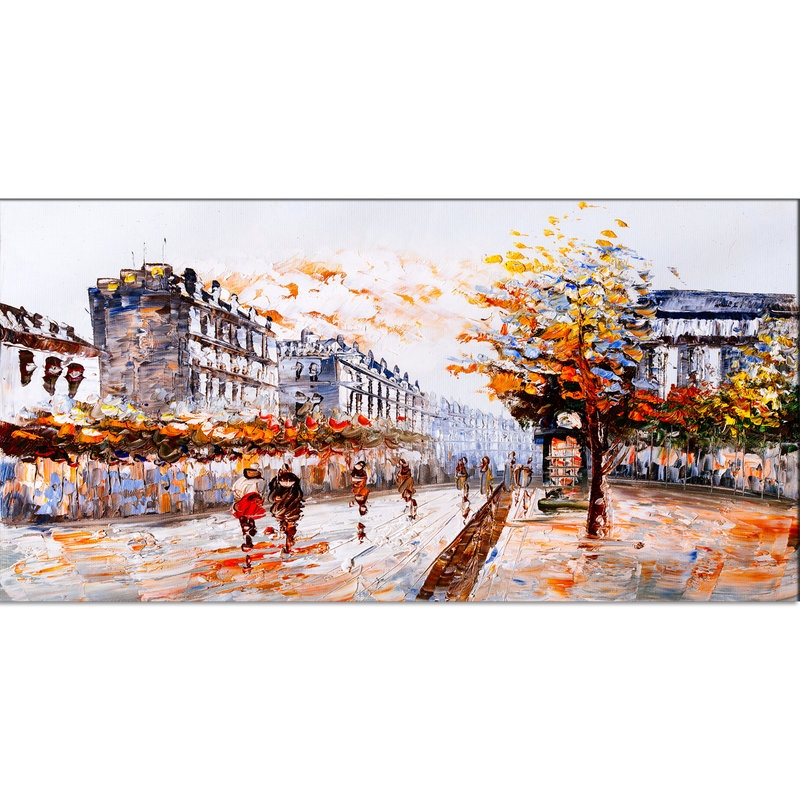 Beautiful City Road Abstract Canvas Wall Painting