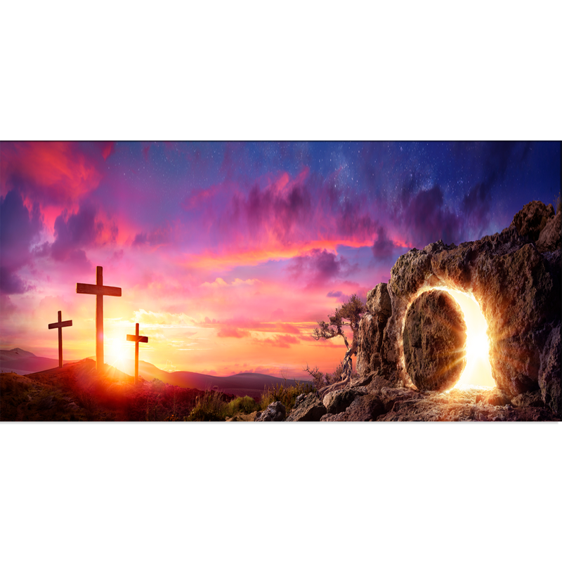 Miracle At The Cross Canvas Wall Painting