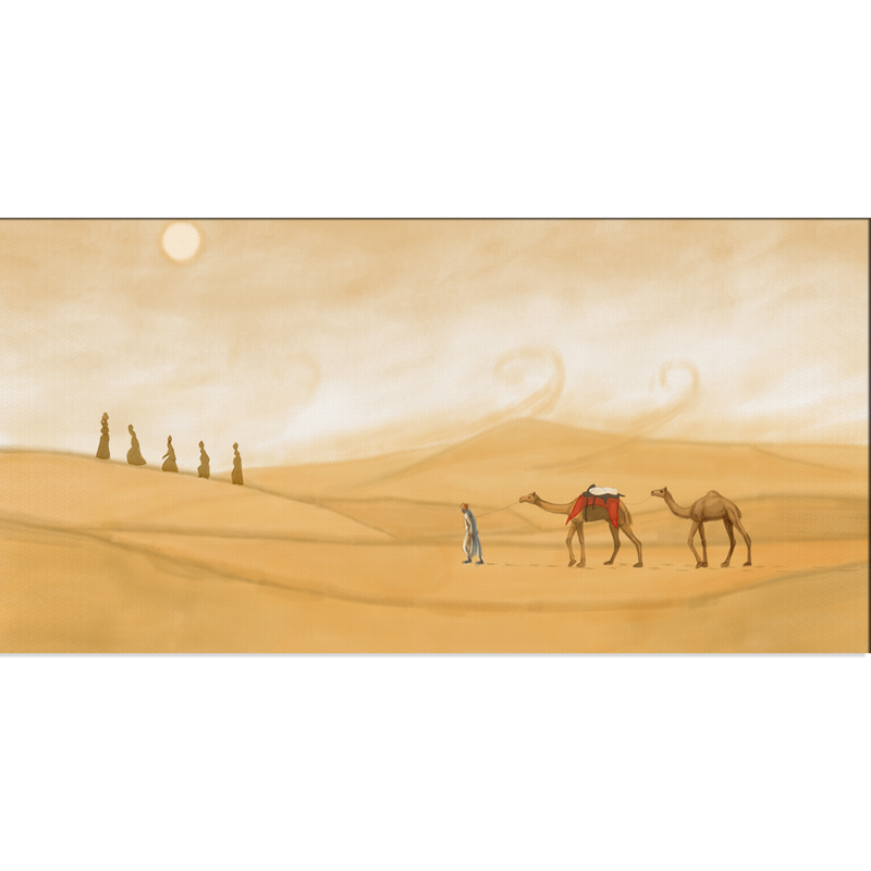 Camel In Desert Canvas Wall Painting