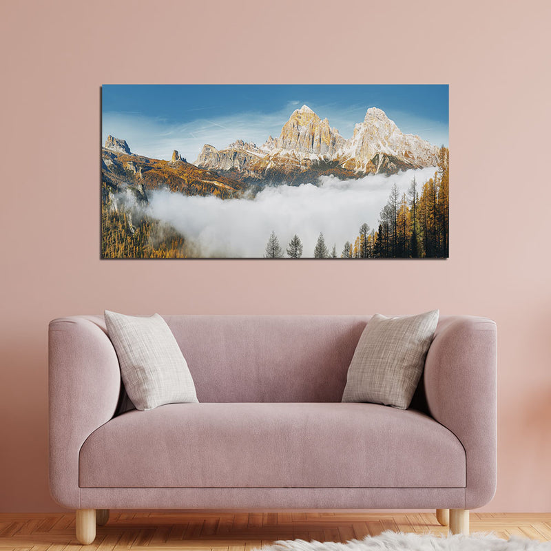 Hill And Clouds Scenery Canvas Wall Painting