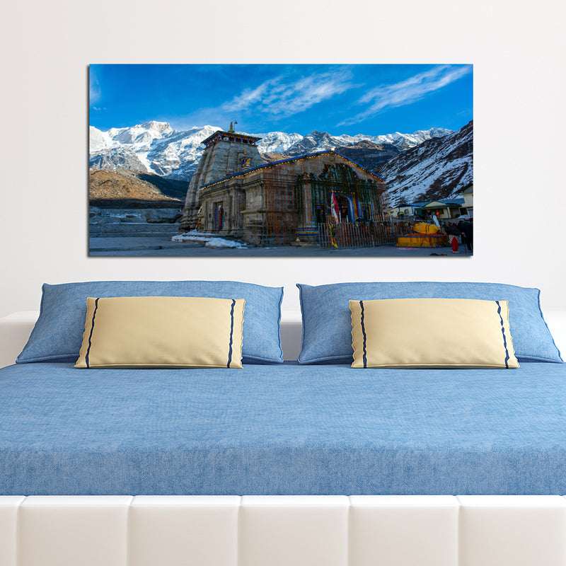 Kedarnath Temple Canvas Wall Painting