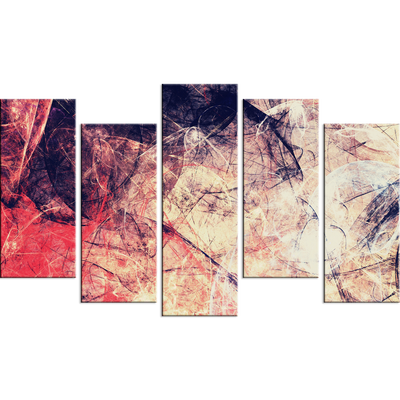 Minimalist Abstract Art Canvas Panel - With 5 Frames