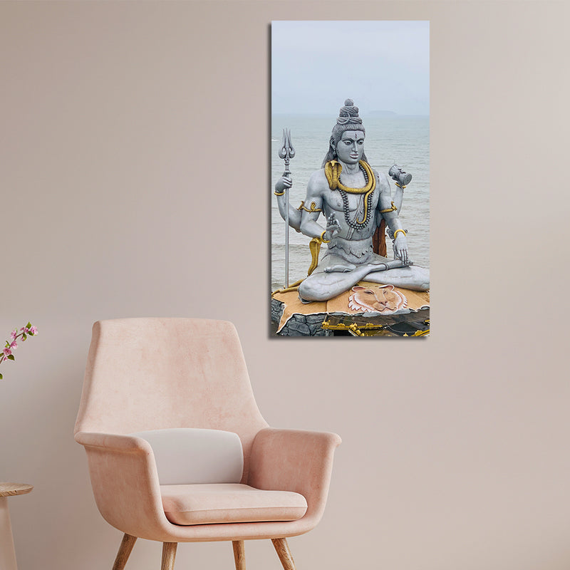 Lord Shiva Print On Canvas Wall Painting