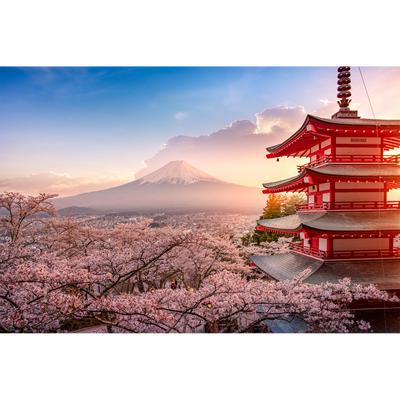 Mountain Sunrise View Digitally Printed Wallpaper