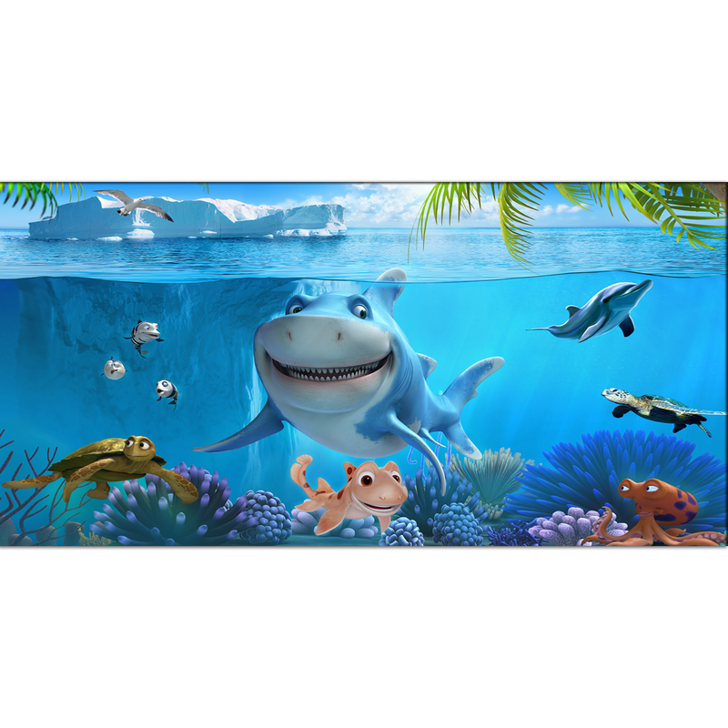 Baby Shark Under Sea Canvas Wall Painting