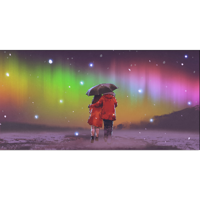 Couple Abstract Canvas Wall Painting