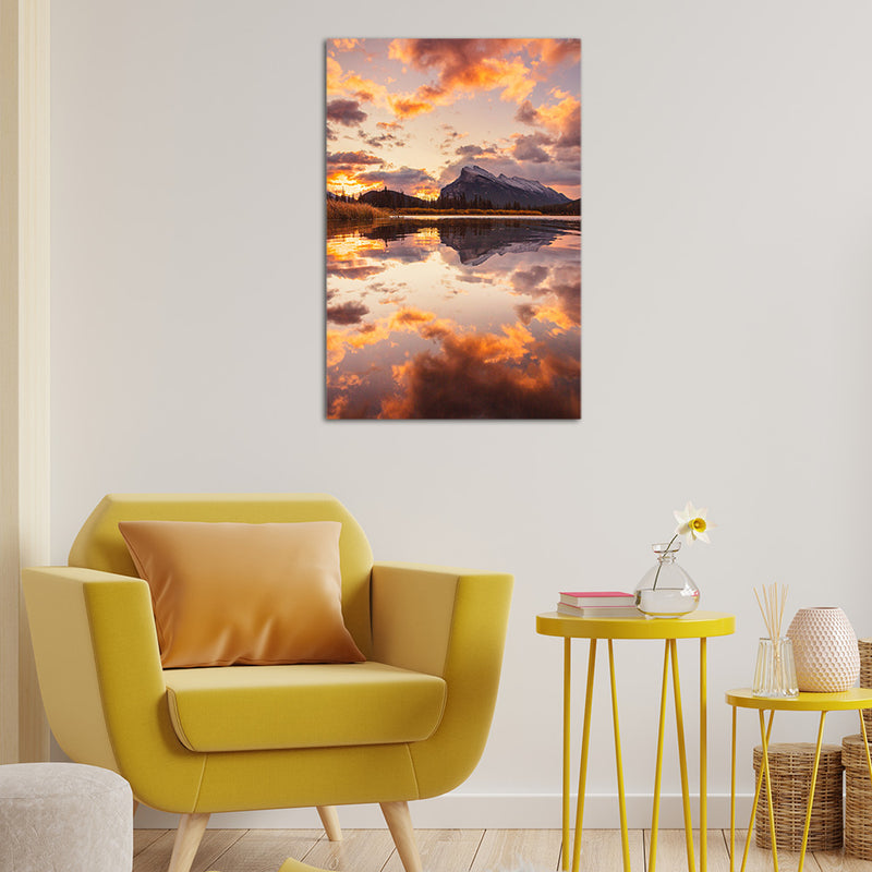 Mountain Sunset Canvas Wall Painting