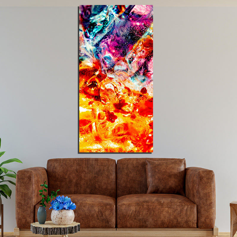 Multicolor Abstract Print On Canvas Wall Painting