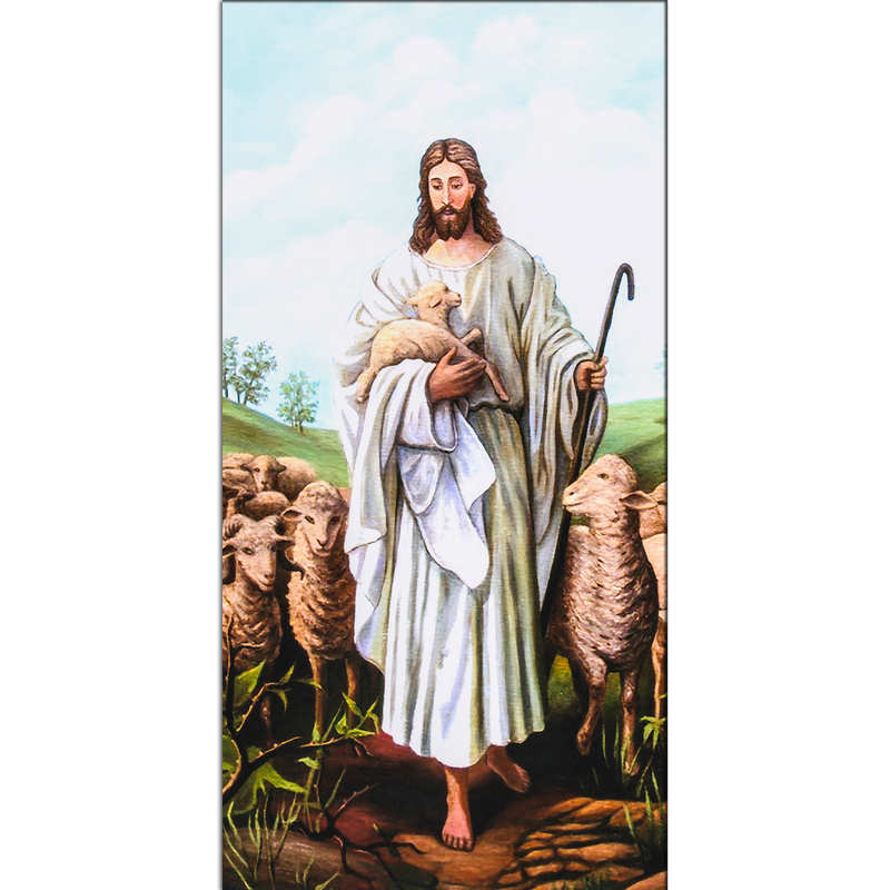 Jesus With Sheep Canvas Wall Painting