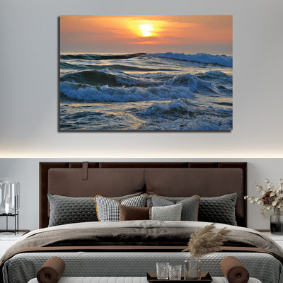 Beach Print On Canvas Wall Painting