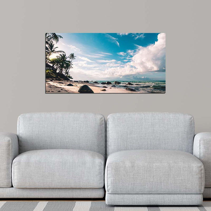 Beach View Print On Canvas Wall Painting