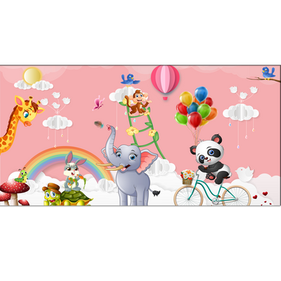 Animal's Cartoon Canvas Wall Painting