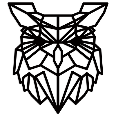 Geometrical owl Wooden Wall Hanging, Wooden Wall Decoration