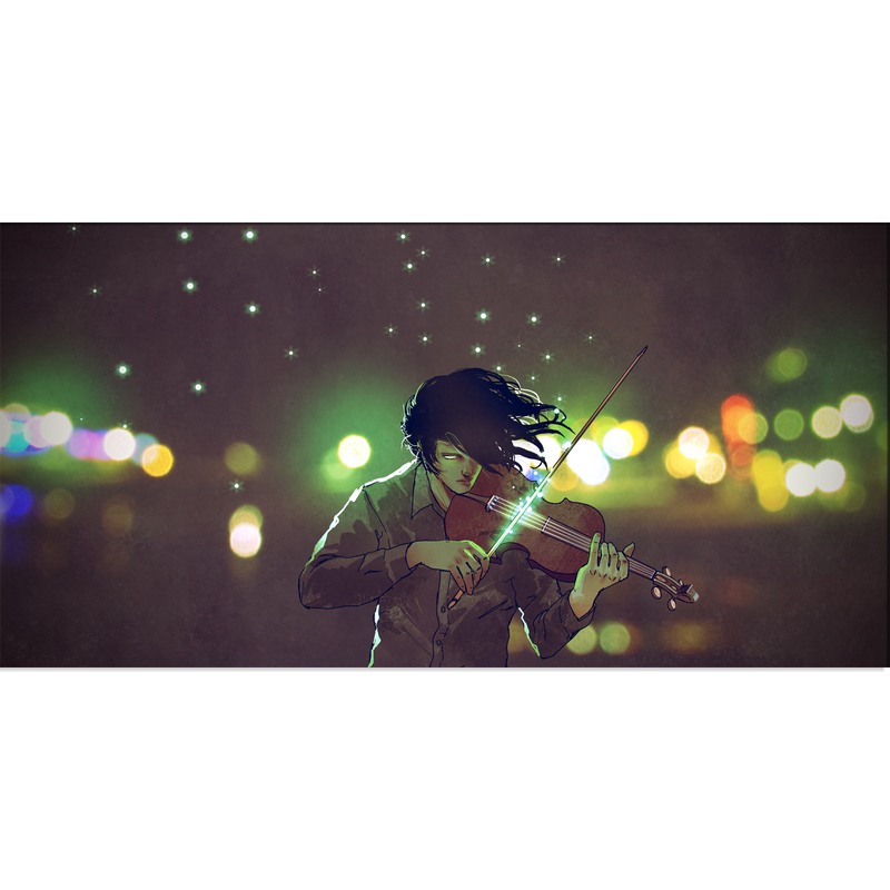 Man Playing Violin Canvas Wall Painting