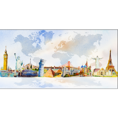 Big Panoramic Famous Monument Canvas Wall Painting