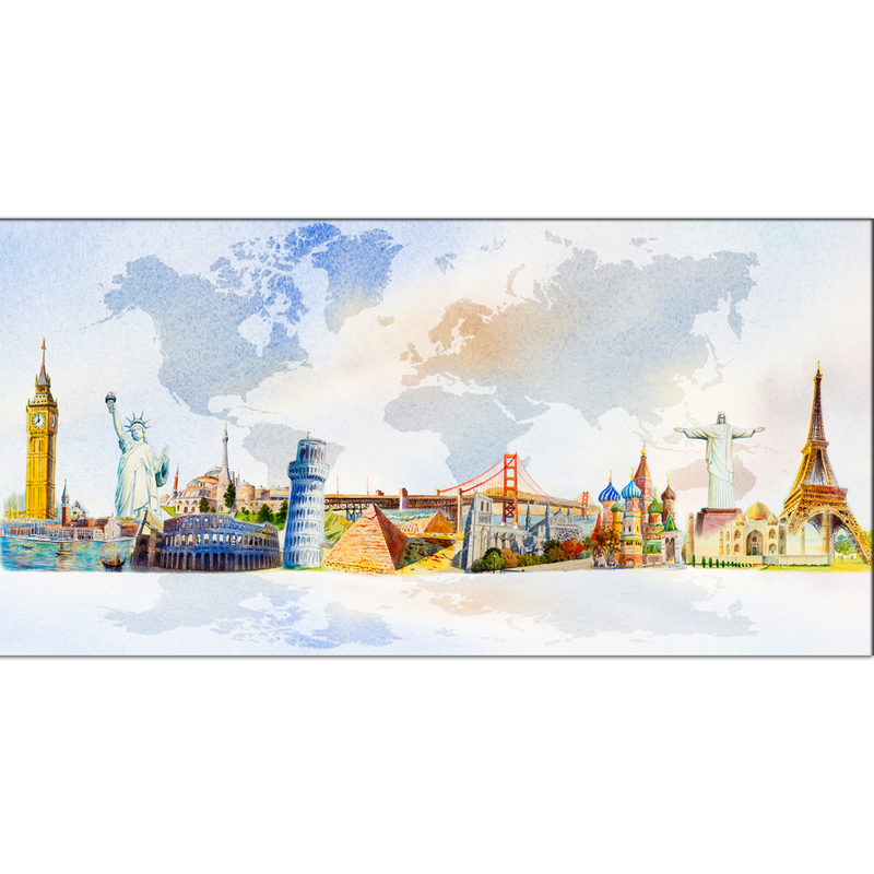 Big Panoramic Famous Monument Canvas Wall Painting