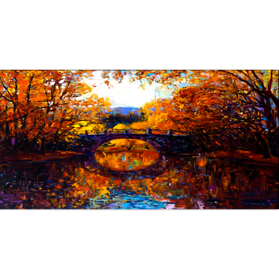 Autumn Forest Abstract Scenery Canvas Wall Painting