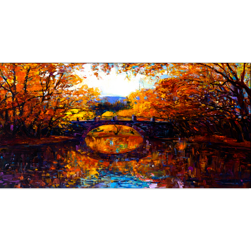 Autumn Forest Abstract Scenery Canvas Wall Painting