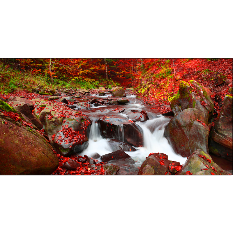 Autumn Waterfall Scenery Canvas Wall Painting