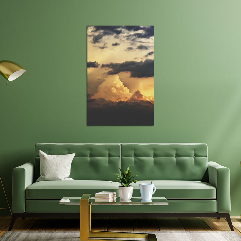 Morning View In Sky Print On Canvas Wall Painting