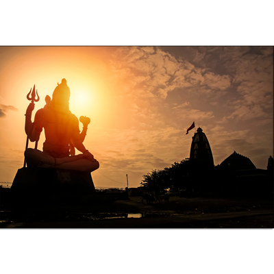 Lord Shiva Silhouette Canvas Wall Painting