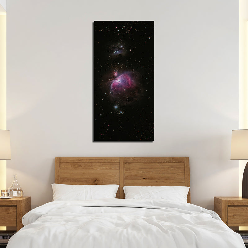 Galaxy View At Night Canvas Wall Painting