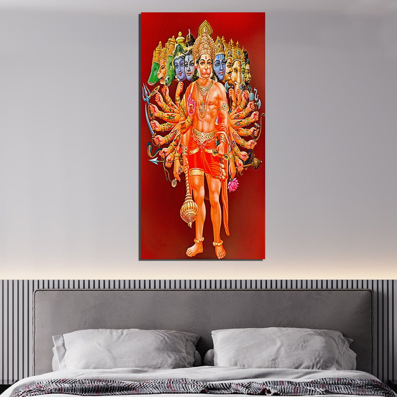 Eka dash mukhi hanuman ji maharaj Canvas Wall Painting