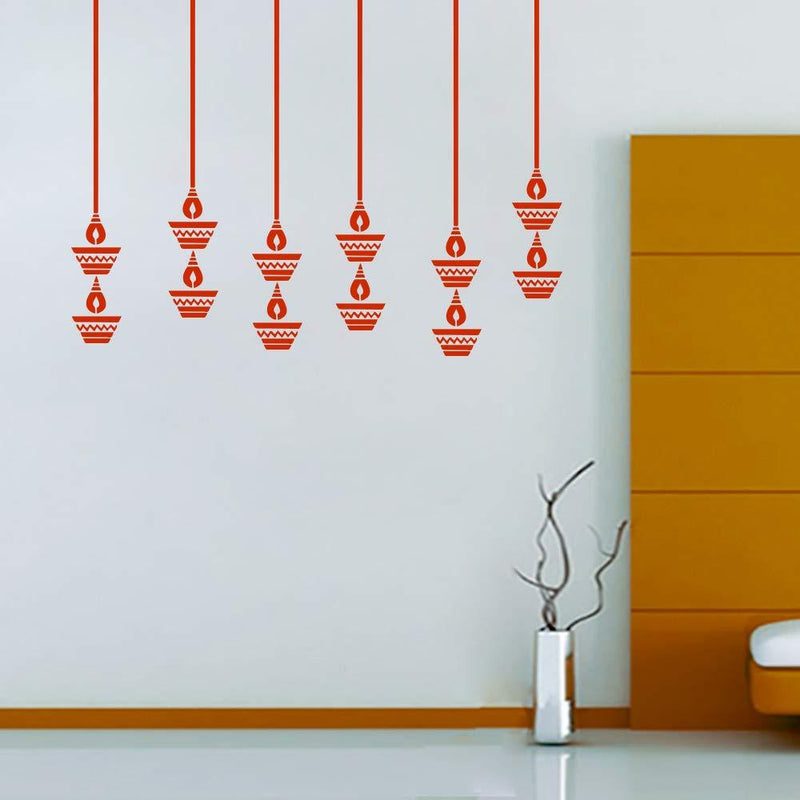 Decorative Diwali Diya Wall Sticker & Wall Decal