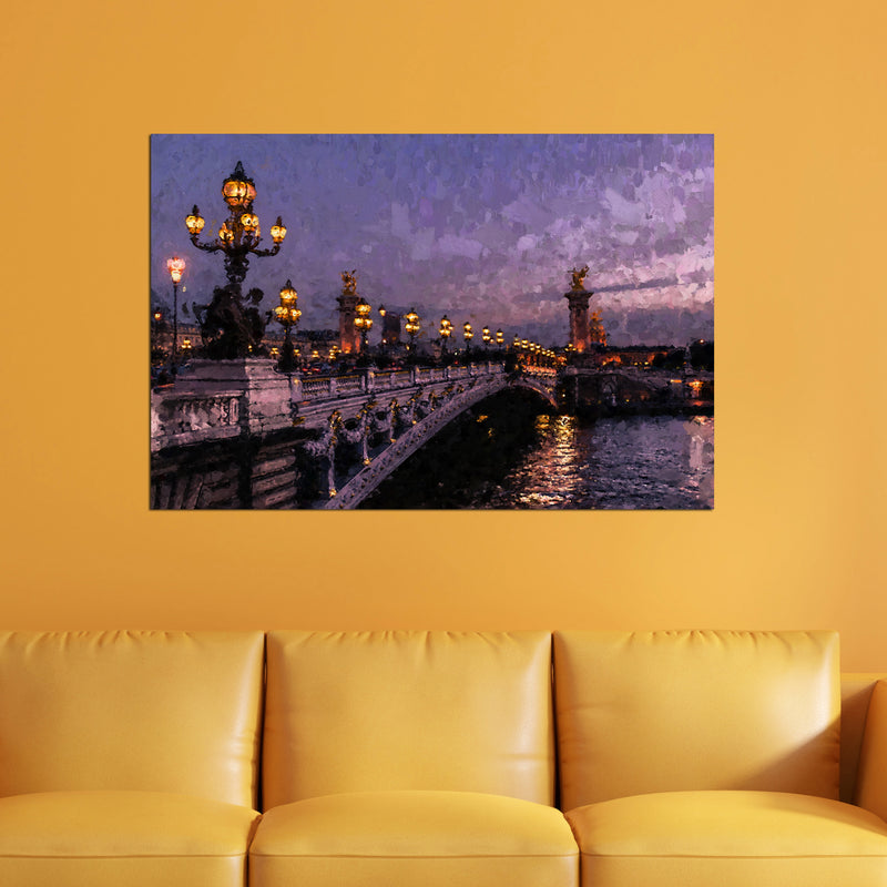 Blur Effect Bridge Canvas Wall Painting
