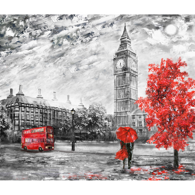 Couple In Paris Digitally Printed Wallpaper