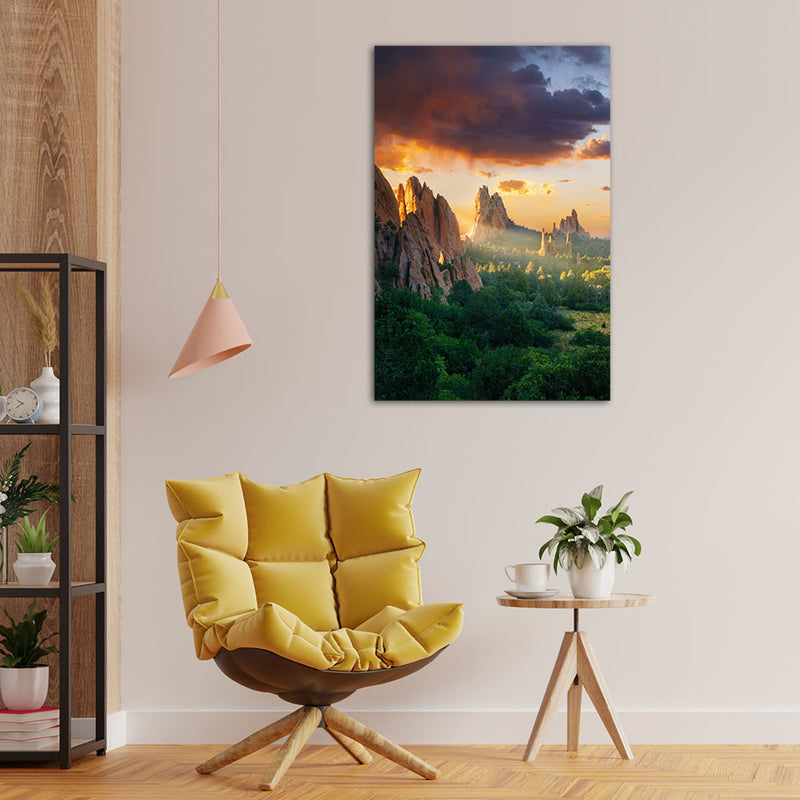 Mountain Forest Canvas Wall Painting