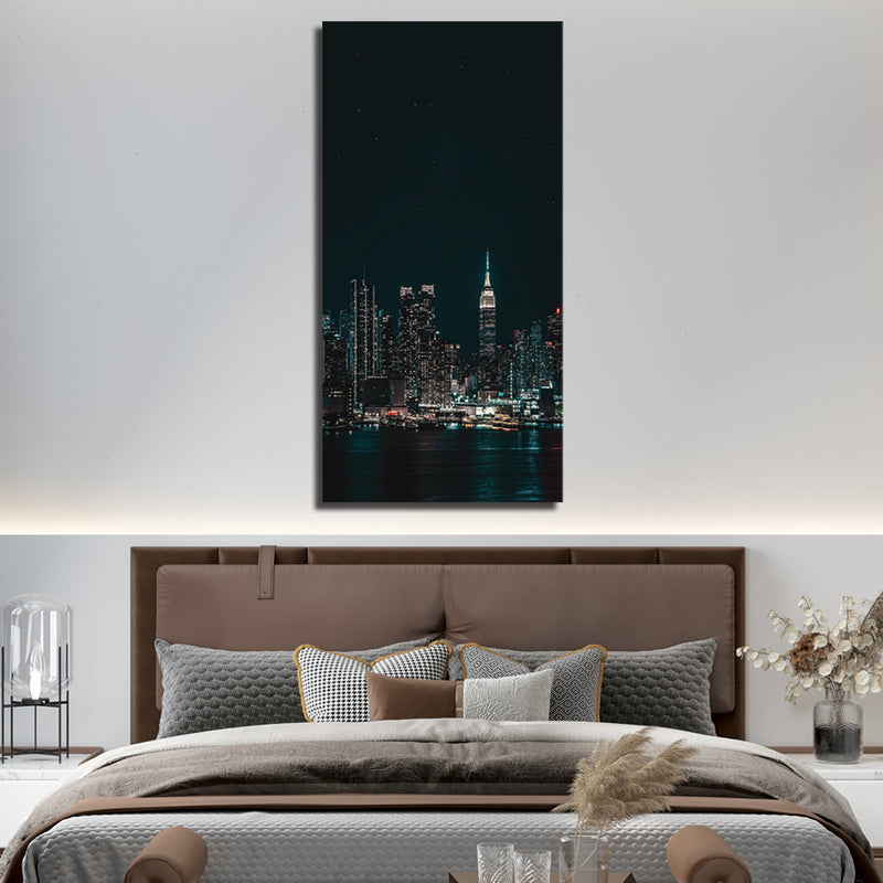 City View In Night  Canvas Wall Painting