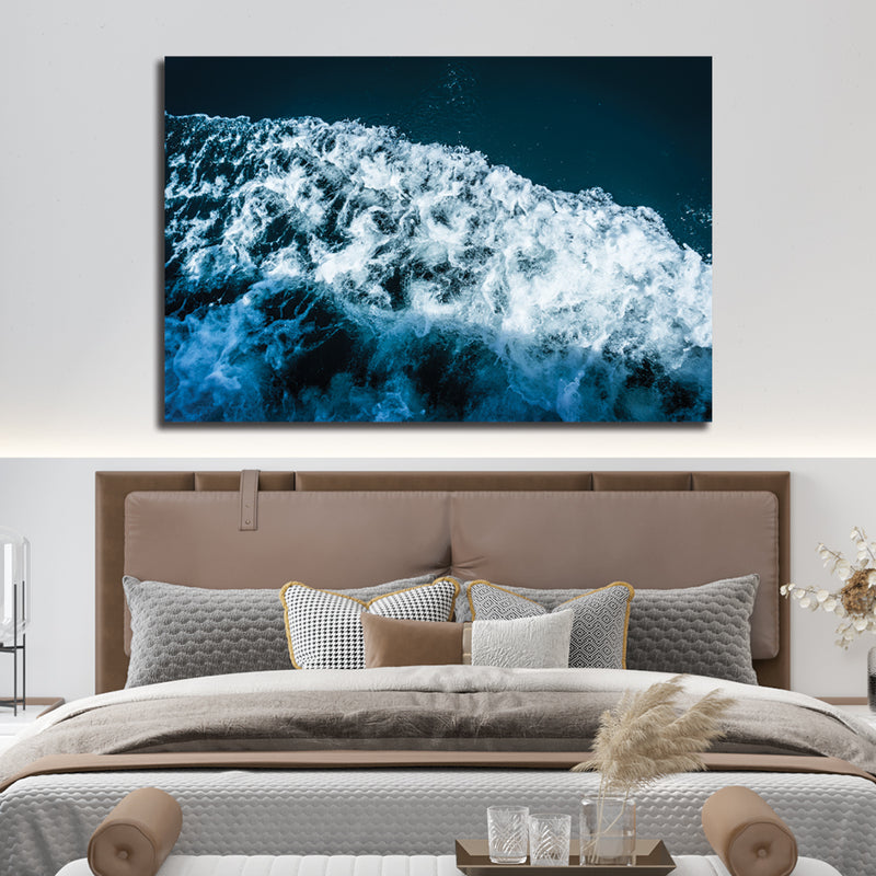 Beautiful Waves Print On Canvas Wall Painting