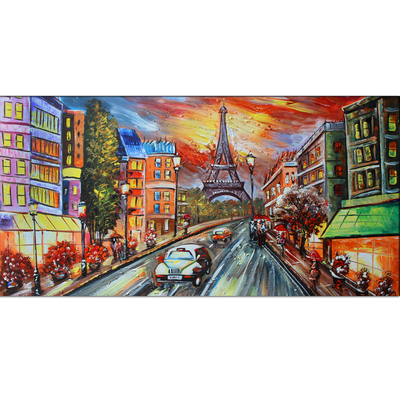 Paris Scenery Artistic Canvas Wall Painting