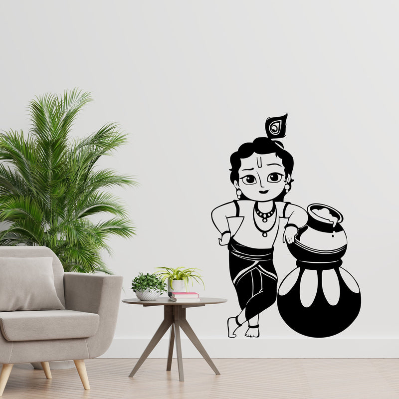 Bal Krishna Premium Quality Wall Sticker and Wall Decal