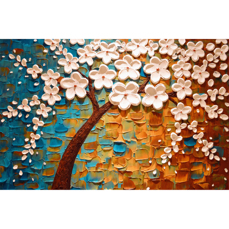 3-D Flower Abstract Digitally Printed Wallpaper